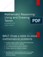 Reasoning - Using A Table