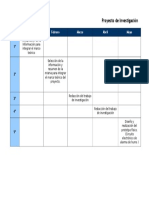 Cronograma de ActividadesProyecto de Investigación
