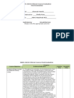 NURS 2021H Clinical Course Evaluation Final Evaluation: Please Circle The Appropriate Outcome