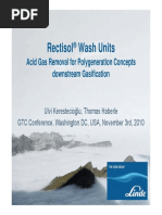 Rectisol Wash Units: Acid Gas Removal For Polygeneration Concepts Downstream Gasification