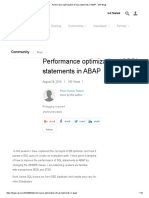 Performance Optimization of SQL Statements in ABAP - SAP Blogs