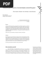 Tribalismo Pós-Moderno Maffesoli PDF