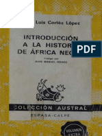 Cortes Lopez Jose Luis. Introduccion A La Historia Del Africa Negra. 1990.