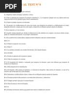 Respuestas Test 8 Manipulación de Alimentos