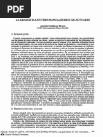 La Gramática en Tres Manuales de E-Le Actuales PDF