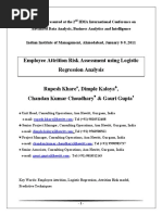 Employee Attrition Risk Assessment Using Logistic Regression Analysis