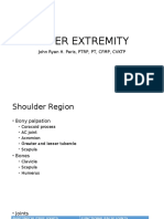 Upper Extremity: John Ryan H. Paris, PTRP, PT, CFMP, CVKTP