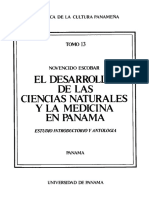 Desarrollo de Las Ciencias Naturales y La Medicina en Panamá