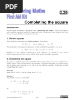 Completing The Squares