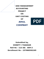 Amul Unit Costing Report