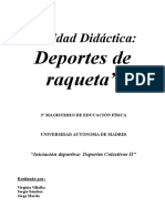 Unidad Didáctica Deportes de Raqueta