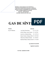 El Gas de Síntesis