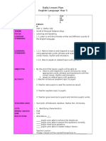 Daily Lesson Plan English Language Year 5