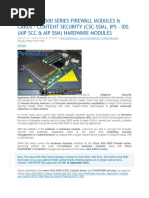 Cisco Asa 5500 Series Firewall Modules & Cards - Content Security (CSC-SSM), Ips - Ids (Aip SCC & Aip SSM) Hardware Modules