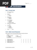 W3 Sample Questionnaire and Dummy Tables