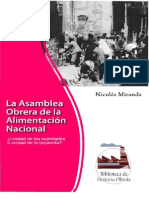 La Asamble Obrera de Alimentación Nacional - Nicolás Miranda