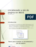 Encabezado y Pie de Pagina en Word