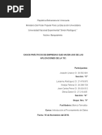 Casos Prácticos de Empresas Que Hacen Uso de Las Aplicaciones de La Tic