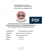 Informe Tecnico de Visita A Obra