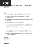 Understanding Oracle Bill of Materials (BOM)