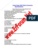 BSNL TTA 2007 - Microprocessor (Paper-3)