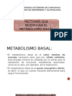 Factores Que Modifican El Metabolismo Basal