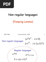 Non-Regular Languages: (Pumping Lemma)