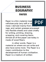 Business Geography Paper