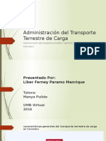 Actividad 1. Foro Administración Del Transporte Terrestre de Carga