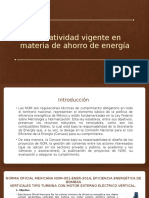 Normatividad Vigente en Materia de Ahorro de Energía