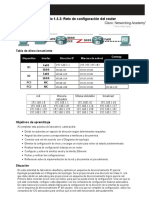 Práctica de Laboratorio 1.5.3: Reto de Configuración Del Router