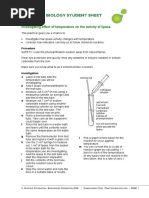 Investigating Effect of Temperature On The Activity of Lipase Ss 35