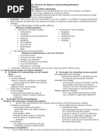 Chapter 16 - Strategic Choices For Mature and Declining Markets