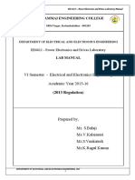 Power Electronics and Drives Laboratory Manual