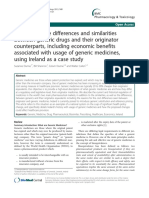 A Review of The Differences and Similarities Between Generic Drugs and Their Originator