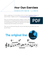 Making Your Own Exercises: From Transcribed Lines