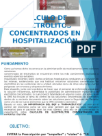 Cálculo de Electrolitos Concentrados en Hospitalización