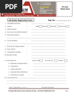 Job Seeker Registration Form