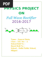 Physics Project On Full Wave Rectifier Class 12 CBSE