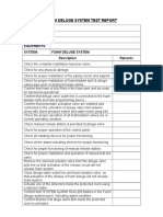 Foam Deluge System Test Format Details