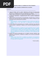 Cuestionario para El Examen de Psicoterapia