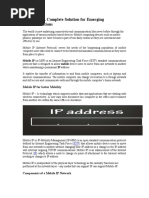 Mobile IP: A Complete Solution For Emerging Communications