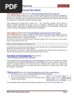 Value Engineering and Value Analysis