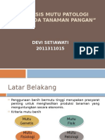 Analisis Mutu Patologi Benih Pada Tanaman Pangan