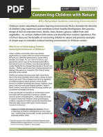 Benefits of Connecting Children With Nature - InfoSheet PDF