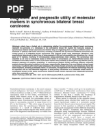 Diagnostic and Prognostic Utility of Molecular Markers in Synchronous Bilateral Breast Carcinoma