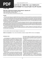 Caries Prevalence in Chronic Alcoholics and The Relationship To Salivary Flow Rate and PH