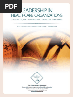 Leadership in Health Care Organizations PDF