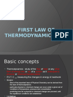 First Law of Thermodynamics