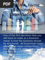 Chapter 4 Forms of Business Organization